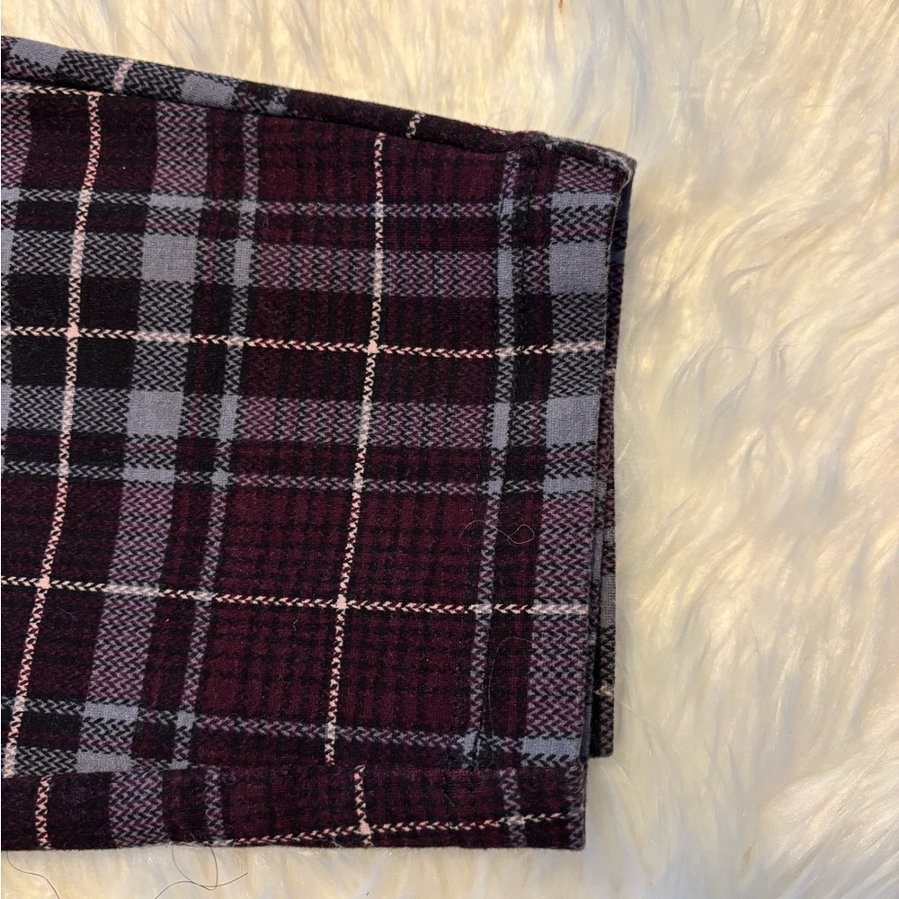Torrid Purple Grey Pixie Pointe Plaid Leggings Sz… - image 8